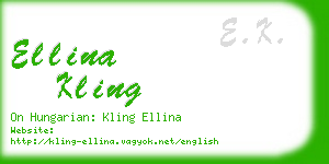 ellina kling business card